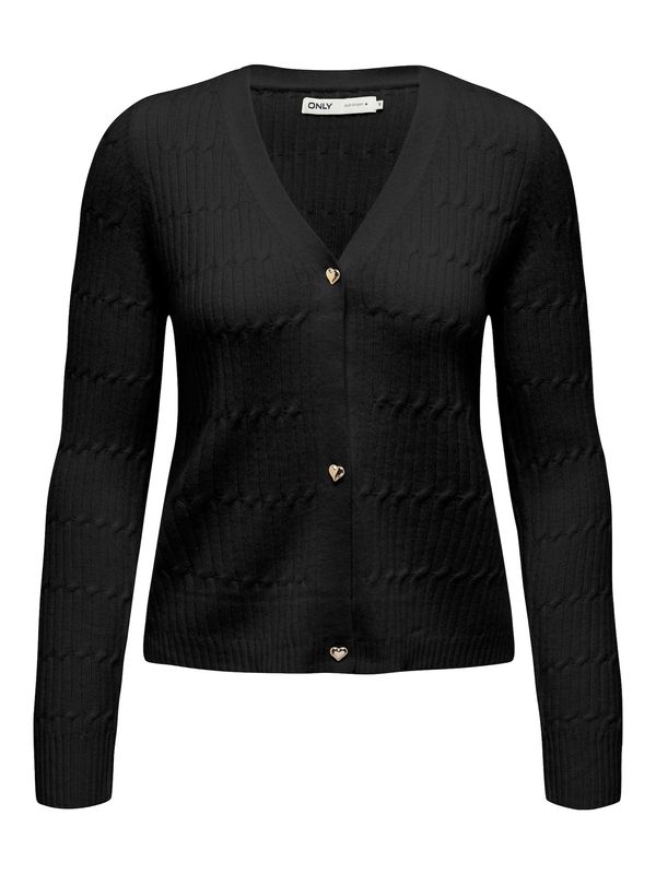 ONLY ONLY Плетена жилетка 'KATIA'  злато / черно