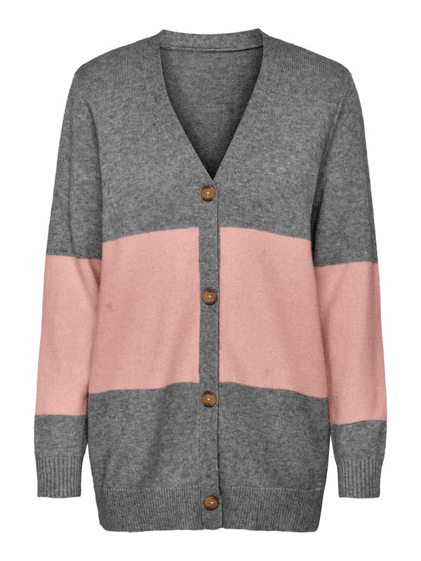 ONLY ONLY Плетена жилетка 'Lesly'  сив меланж / пепел от рози