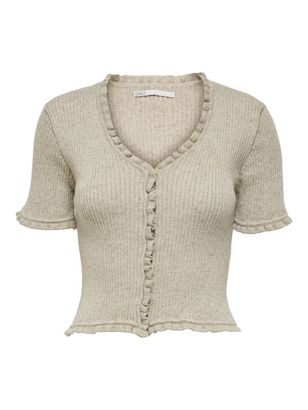 ONLY ONLY Плетена жилетка 'Lina'  бежово меланж