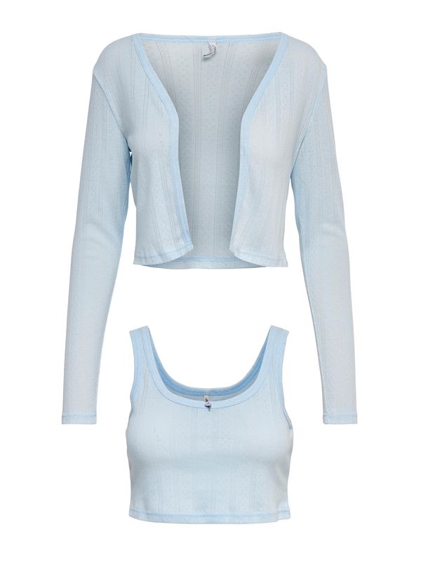 ONLY ONLY Плетена жилетка 'LUVA'  светлосиньо