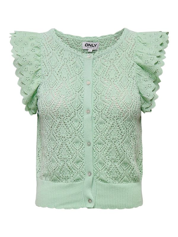 ONLY ONLY Плетена жилетка 'Nettie'  мента