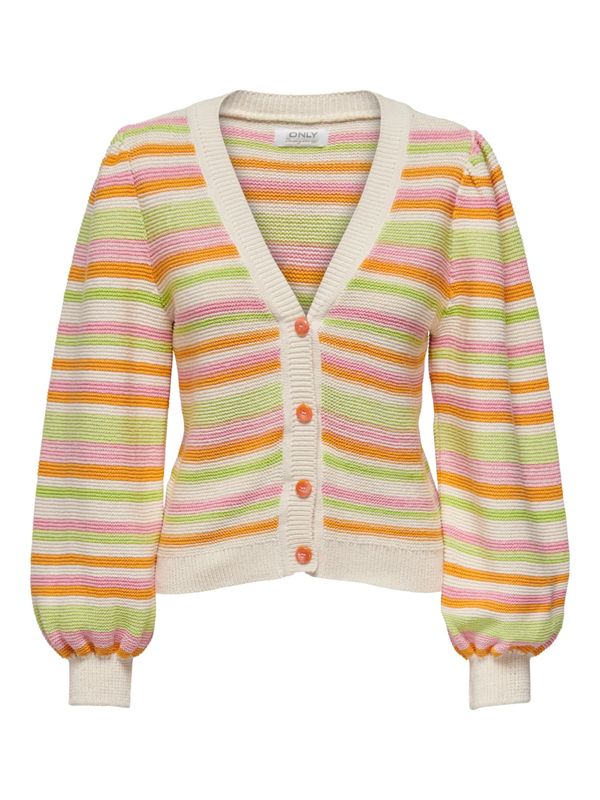 ONLY ONLY Плетена жилетка 'Raina'  светлобежово / пъстро