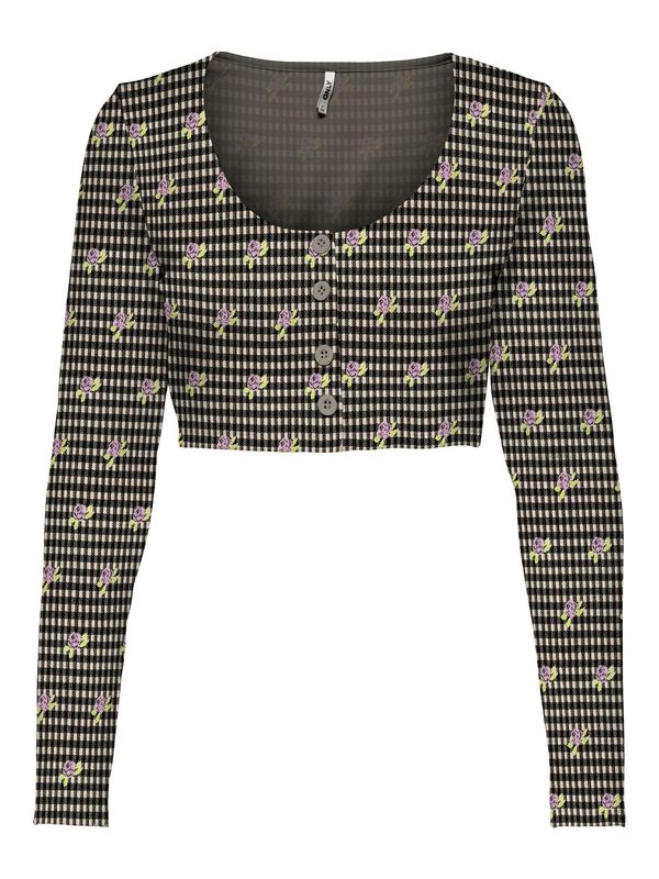 ONLY ONLY Плетена жилетка 'SIGGA'  сиво / зелено / розово / бяло