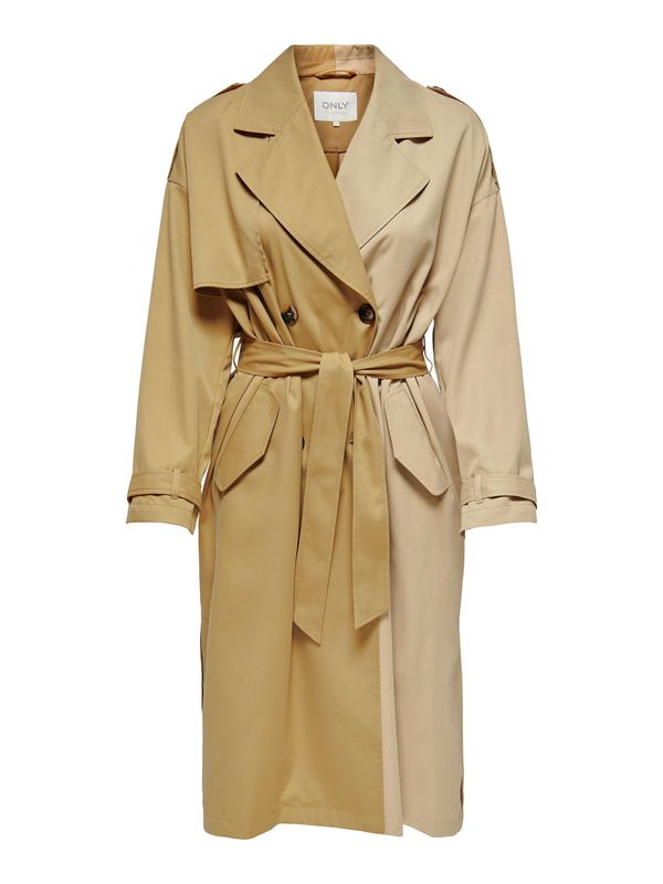 ONLY ONLY Преходно палто 'Betty'  бежово / тъмнобежово