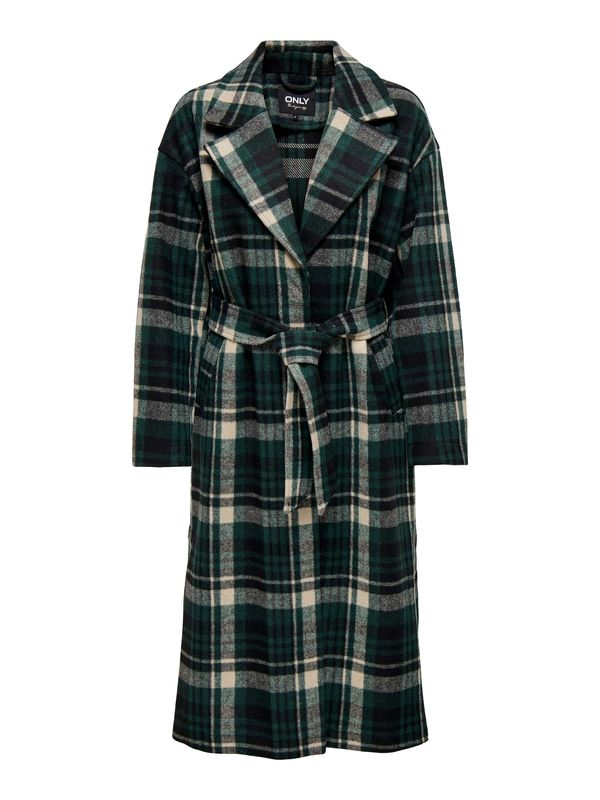 ONLY ONLY Преходно палто 'NAOMI'  кремаво / тъмнозелено / черно