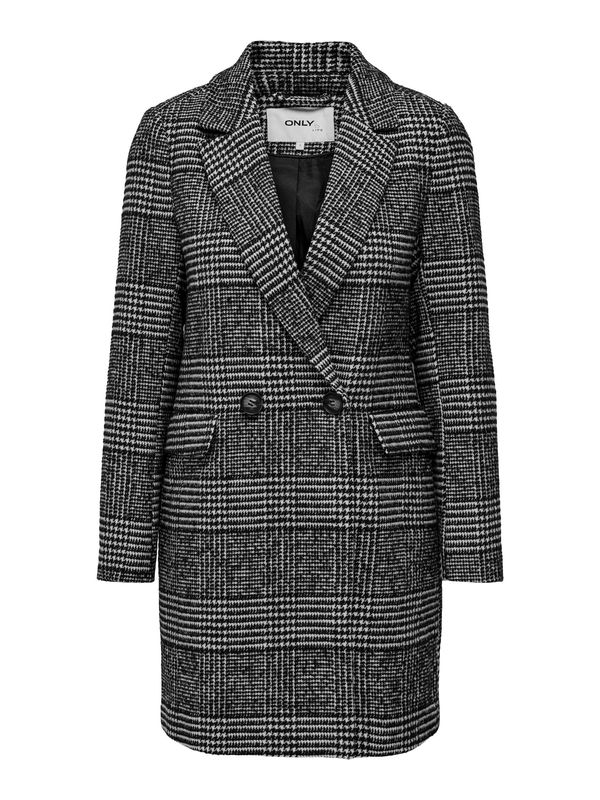 ONLY ONLY Преходно палто 'New Selena Minna'  светлосиво / черно