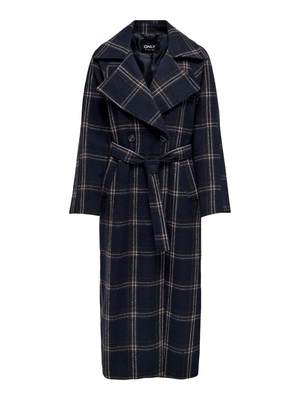 ONLY ONLY Преходно палто 'PATRICIA'  нощно синьо / кафяво / бяло
