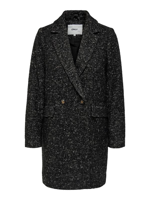 ONLY ONLY Преходно палто 'Selena Minna'  черно / сребърно