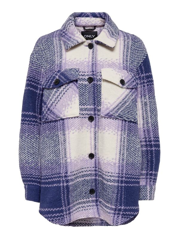 ONLY ONLY Преходно яке 'Britt'  екрю / нейви синьо / лилав