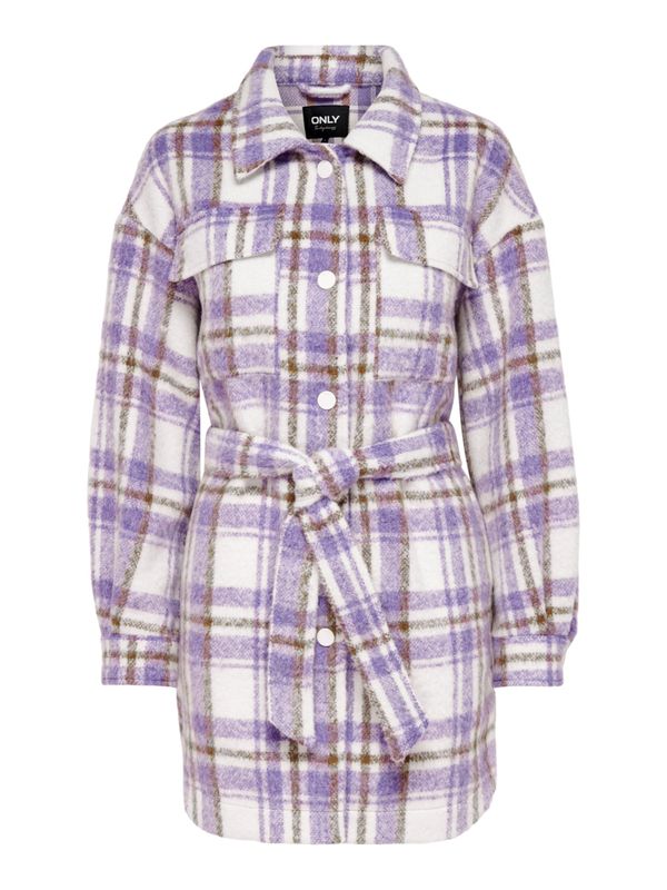 ONLY ONLY Преходно яке 'HANNAH'  кафяво / лилав / бяло