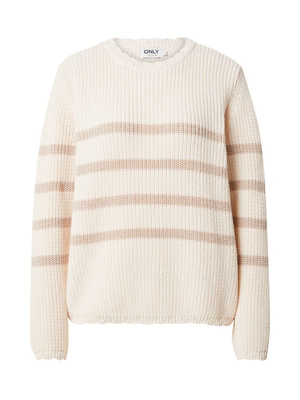 ONLY ONLY Пуловер 'BELLA'  кремаво / брокат