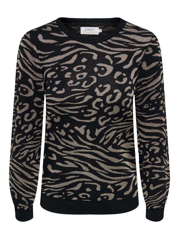 ONLY ONLY Пуловер 'BELLE'  бежово / черно