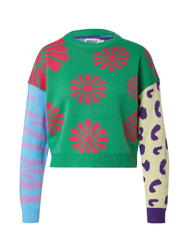 ONLY ONLY Пуловер 'BETTY'  нейви синьо / зелено / лилав / розово