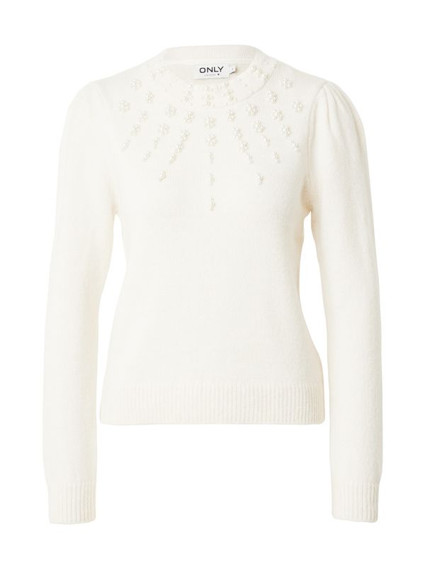 ONLY ONLY Пуловер 'BRIANNA'  кремаво / перлено бяло