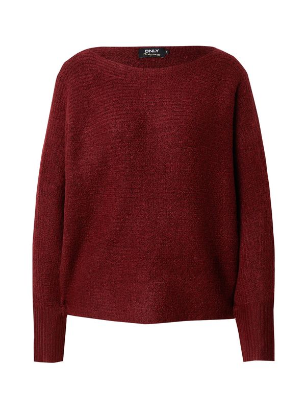 ONLY ONLY Пуловер 'Daniella'  тъмночервено