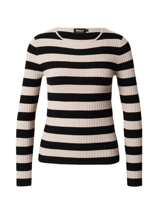 ONLY ONLY Пуловер 'ELLEN'  бежово / черно