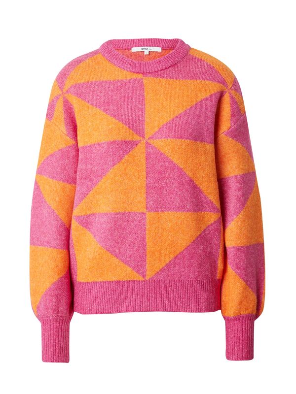 ONLY ONLY Пуловер 'Georgina'  оранжево / розово