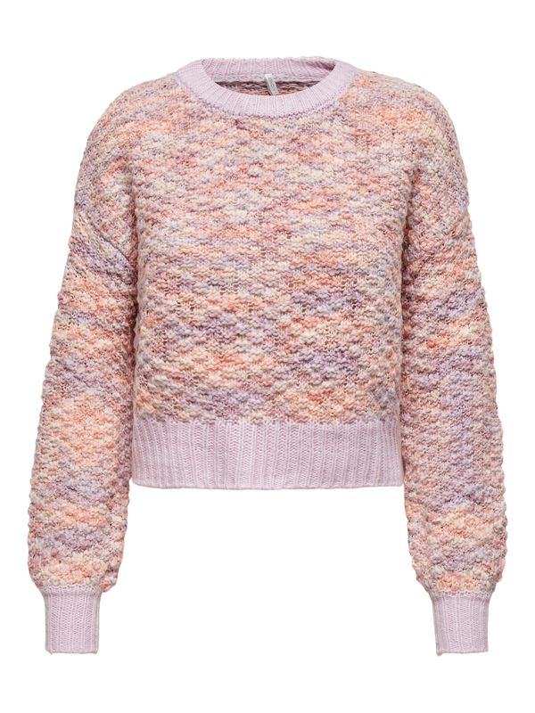 ONLY ONLY Пуловер 'Lucia'  пастелнолилаво / кайсия / сьомга