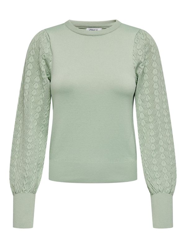ONLY ONLY Пуловер 'SYLVIA'  пастелно зелено