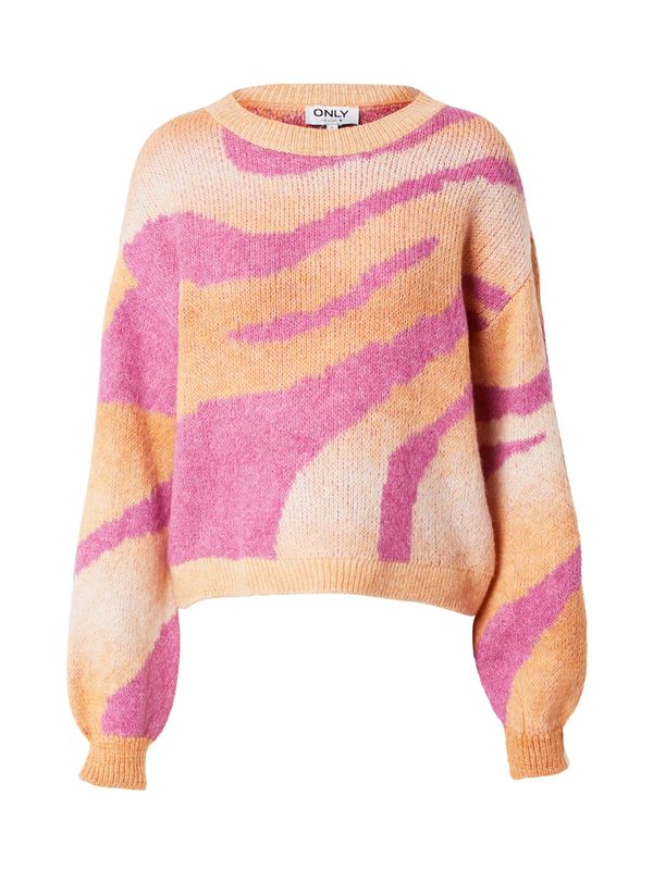 ONLY ONLY Пуловер 'TALULLA'  бежово / циклама / кайсия