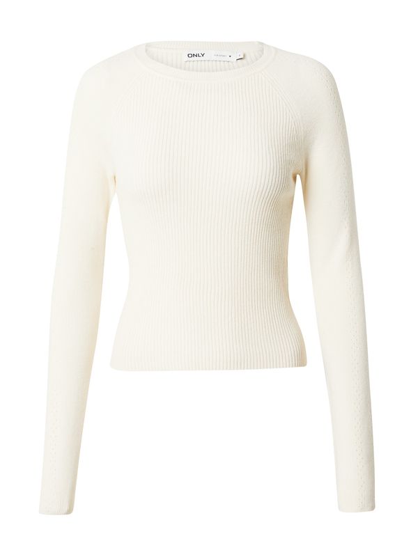 ONLY ONLY Пуловер 'TANDI'  естествено бяло