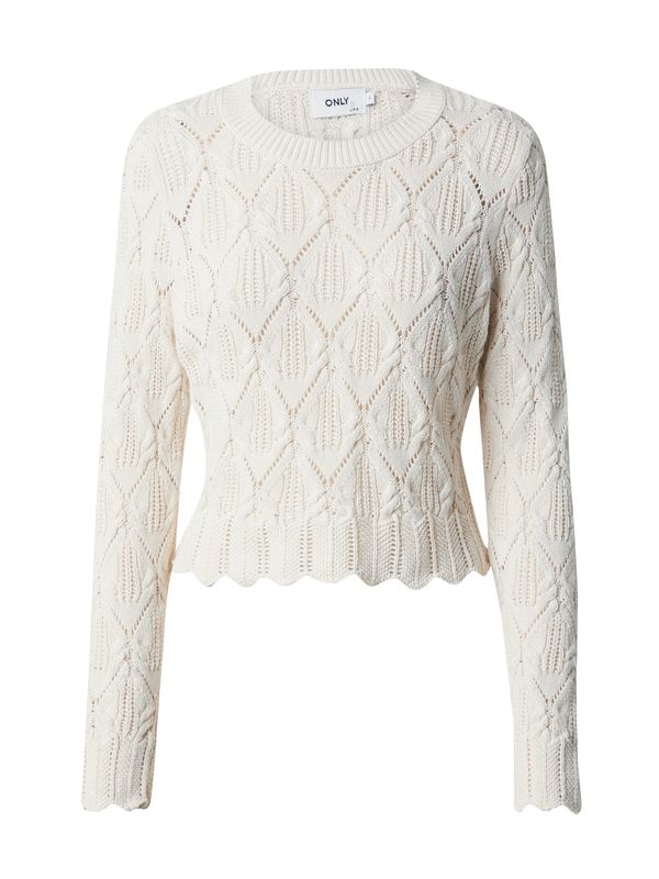 ONLY ONLY Пуловер 'VIVA LIFE'  кремаво