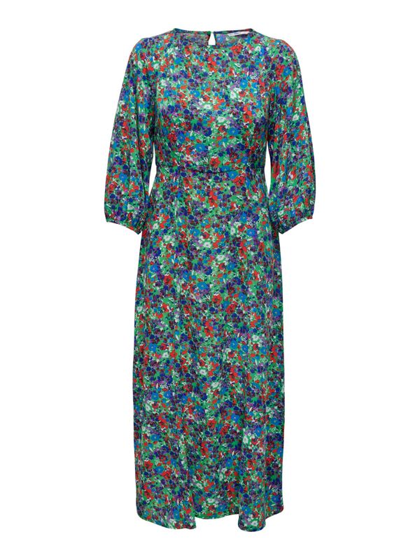 ONLY ONLY Рокля 'Abigail'  лазурно синьо / тревнозелено / лилав / ярко червено