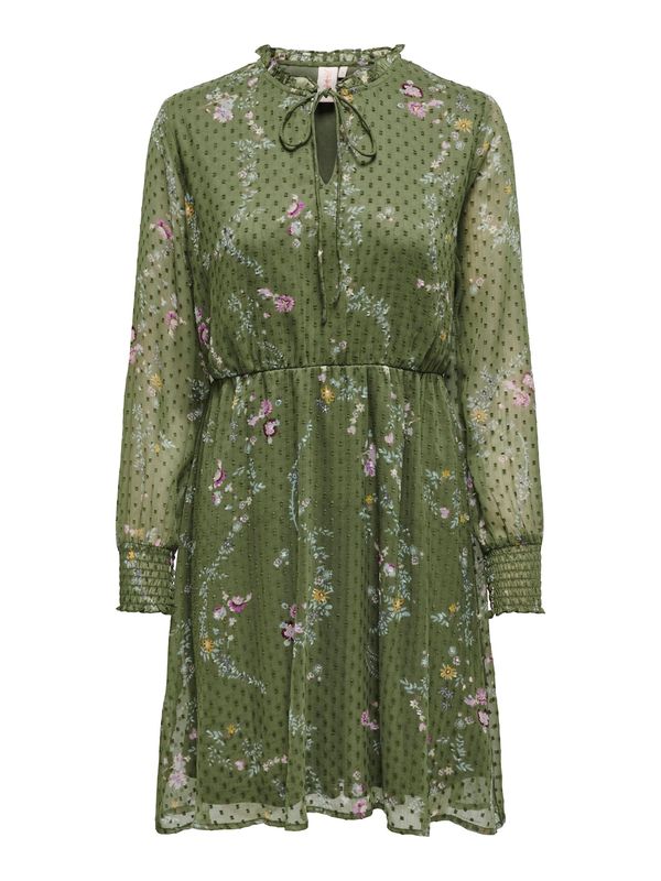 ONLY ONLY Рокля 'AIDA ELISA'  зелено / пастелно зелено / люляк / къпина