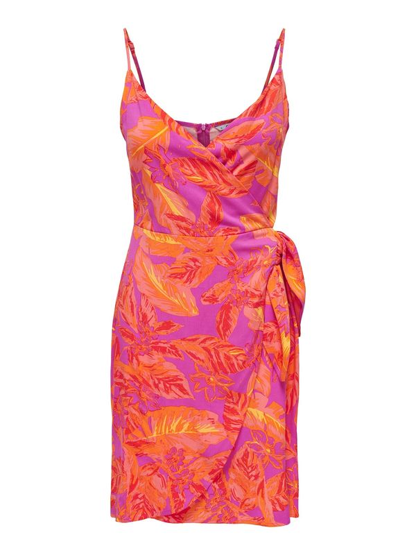 ONLY ONLY Рокля 'ALMA'  оранжево / кайсия / тъмнооранжево / червено-виолетово