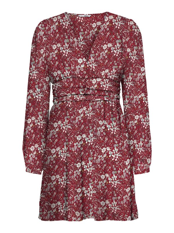 ONLY ONLY Рокля 'Alma'  жълто / бледорозово / карминено червено / бяло