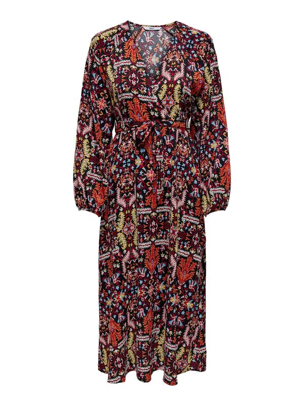 ONLY ONLY Рокля 'CARLA'  светлосиньо / жълто / червено / черно