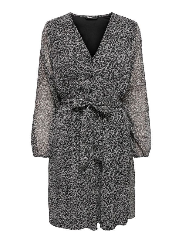 ONLY ONLY Рокля 'Cera'  светлосиво / черно / бяло