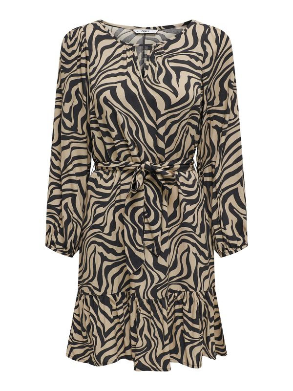 ONLY ONLY Рокля 'KIRA'  цвят "пясък" / черно