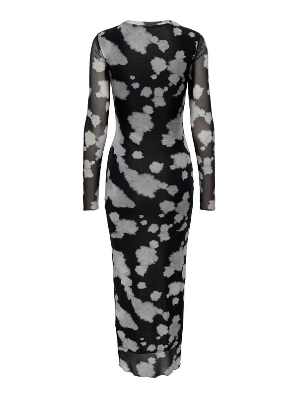 ONLY ONLY Рокля 'LUCIA'  светлосиво / черно