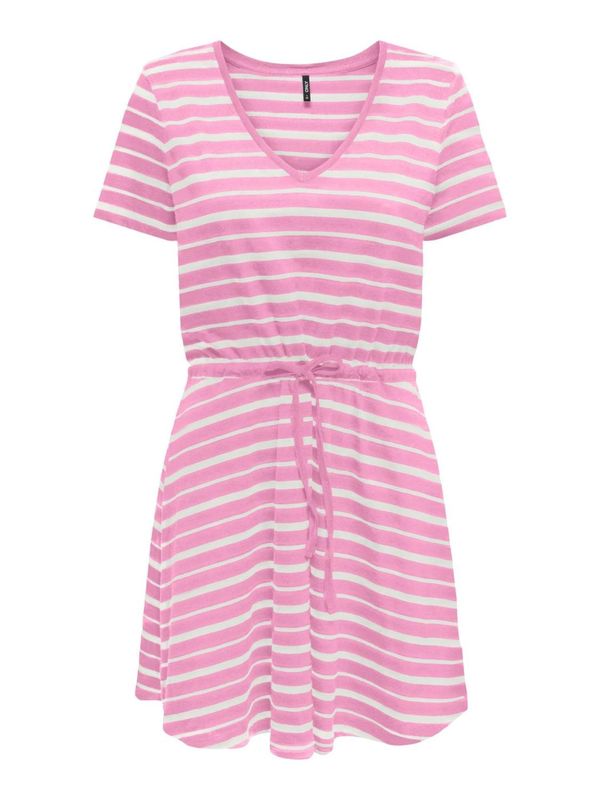 ONLY ONLY Рокля 'MAY'  розово / бяло