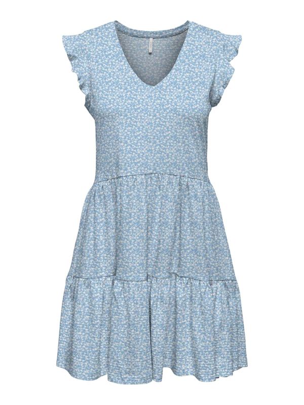 ONLY ONLY Рокля 'MAY'  светлосиньо / бяло