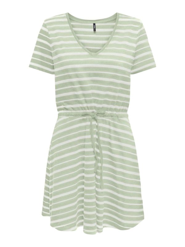 ONLY ONLY Рокля 'MAY'  зелено / бяло