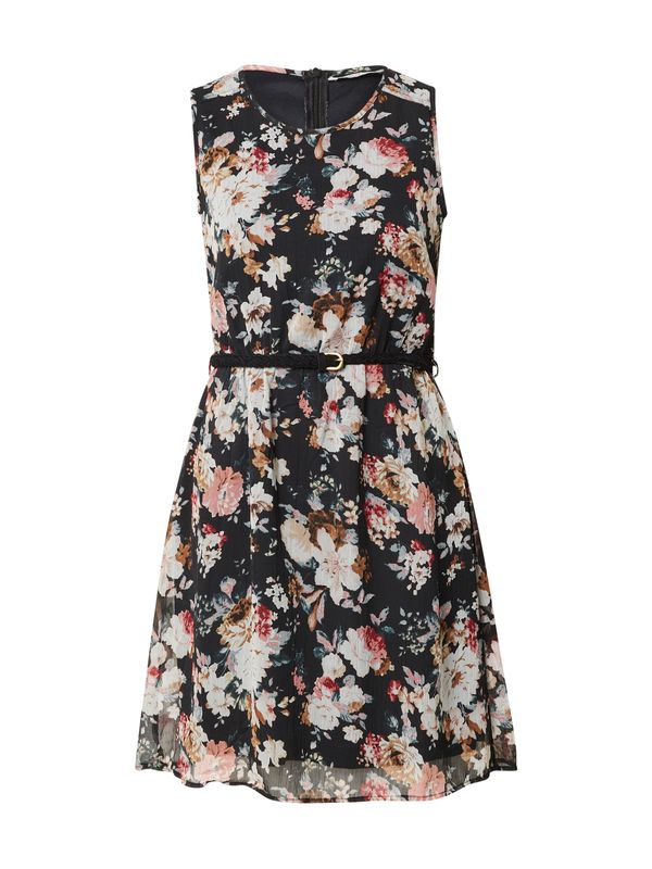 ONLY ONLY Рокля 'Medina'  кафяво / пепел от рози / черно / мръсно бяло