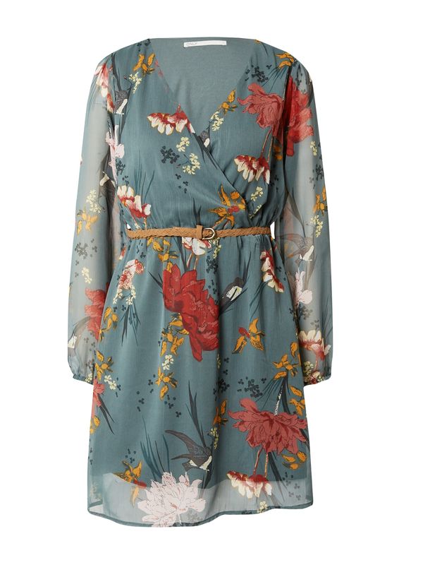 ONLY ONLY Рокля 'Medina'  кремаво / нефритено зелено / оранжево / черешово червено