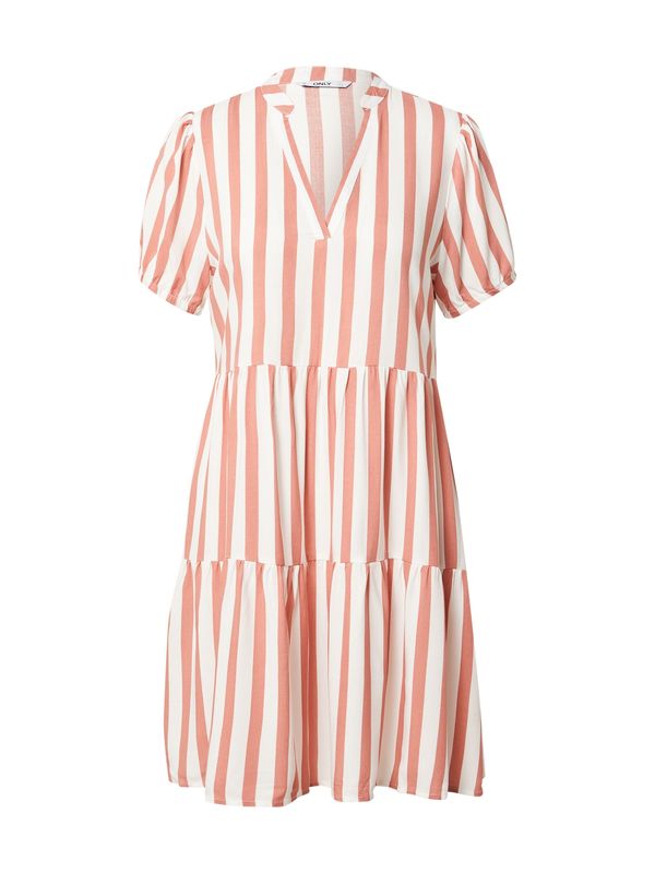 ONLY ONLY Рокля 'NOVA LIFE'  корал / бяло