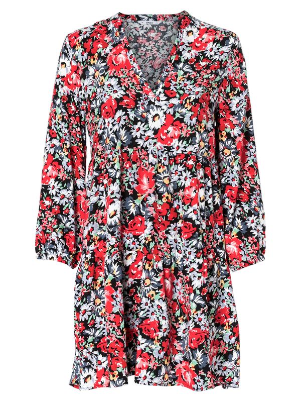 ONLY ONLY Рокля 'NOVA'  пъстро / червено / черно / бяло