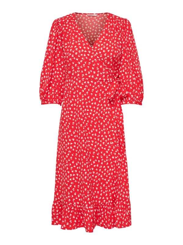 ONLY ONLY Рокля 'OLIVIA'  червено / бяло