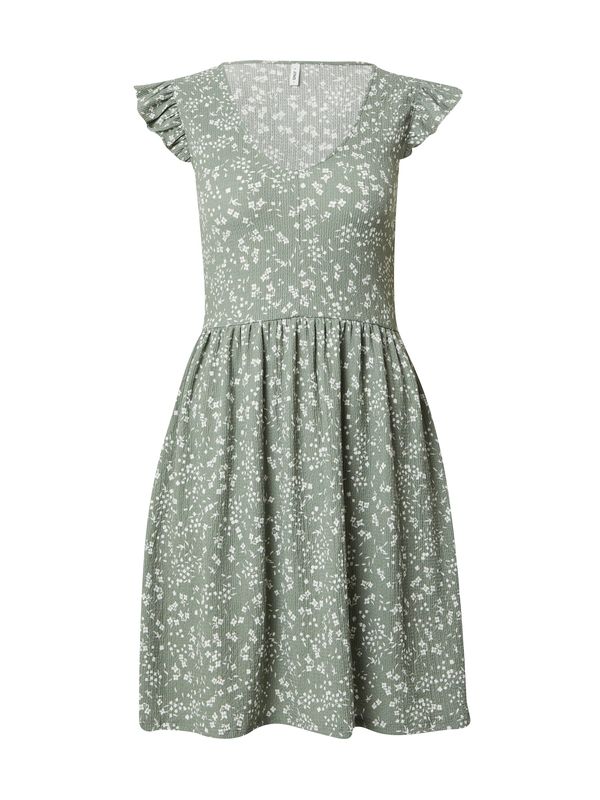 ONLY ONLY Рокля 'REGINA'  зелено / бяло