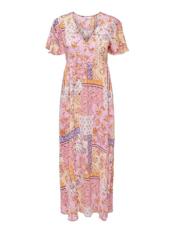 ONLY ONLY Рокля 'RICKY'  бежово / лилав / оранжево / розово