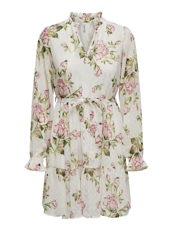 ONLY ONLY Рокля 'ROSEY'  светлозелено / тъмнозелено / светлорозово / бяло