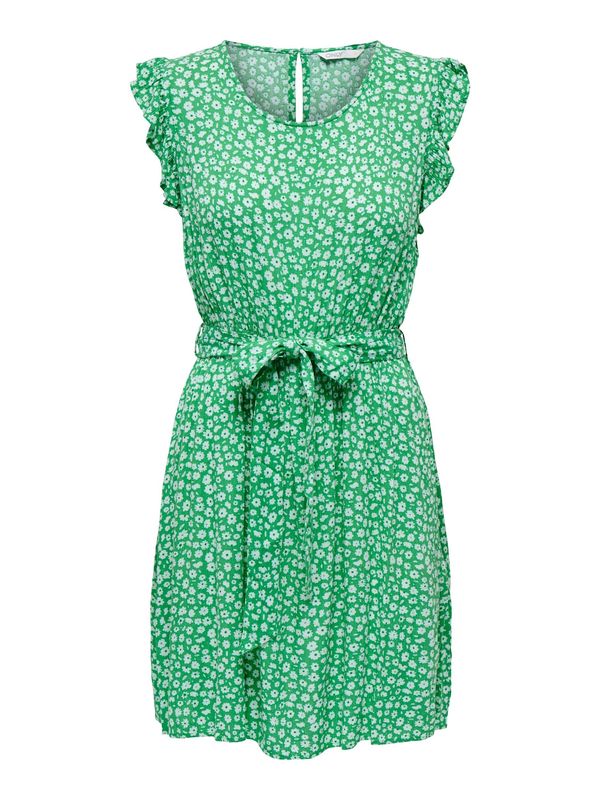 ONLY ONLY Рокля 'SOPHIA'  тревнозелено / бяло