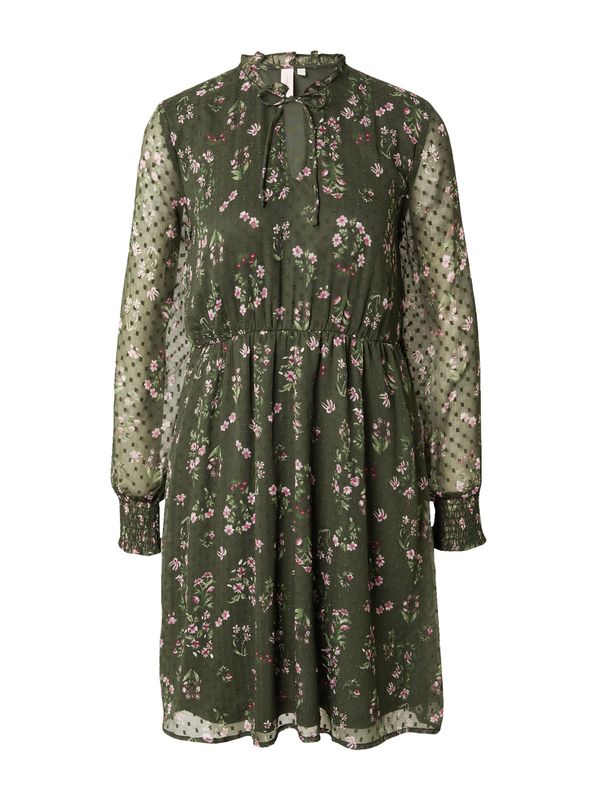 ONLY ONLY Рокля 'TESSA ELIZA'  тъмнозелено / фуксия / бледорозово / бяло