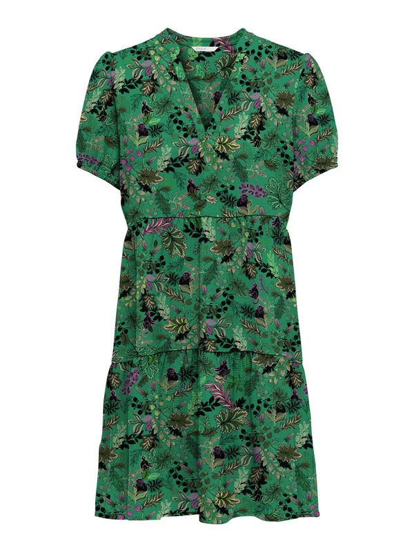 ONLY ONLY Рокля 'THEA'  бежово / зелено / орхидея / черно