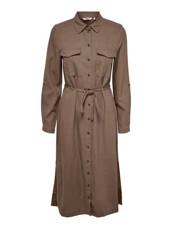 ONLY ONLY Рокля тип риза 'Caro'  кафяво
