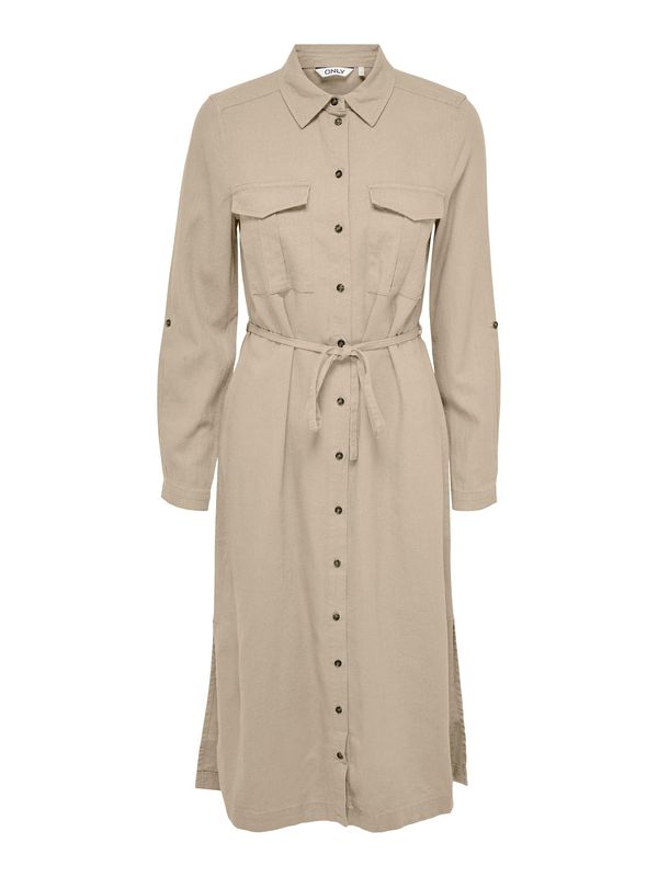 ONLY ONLY Рокля тип риза 'Caro'  светлокафяво
